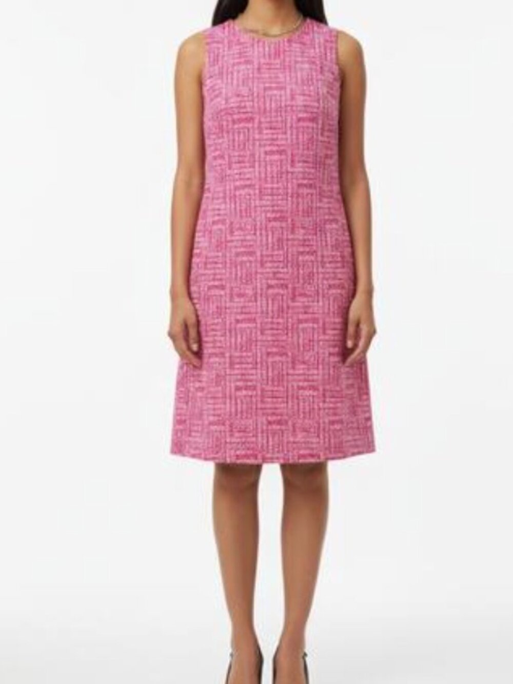 J. McLaughlin Sheath Dress Sophia Catalina Cloth Pink Geometric Size Large